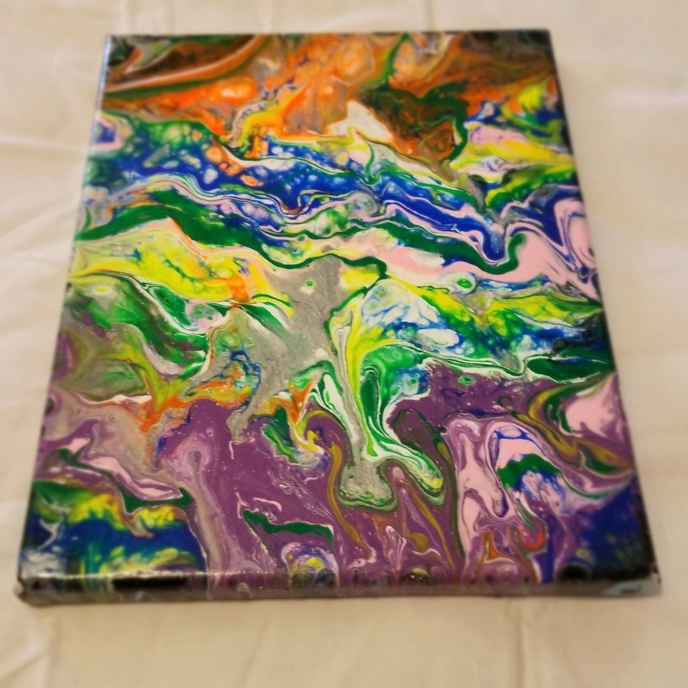 Handmade Acrylic Pour Canvas 8 x 10